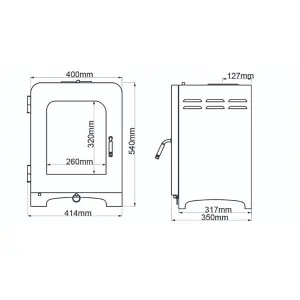 Modern Metallic Black 5kw DEFRA Wood Burning Stove