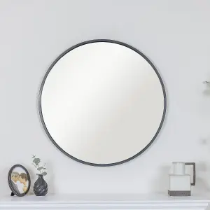 Melody Maison Round Black Wall Mirror 80cm x 80cm