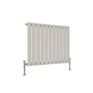 Horizontal White Single Flat Panel Radiator (H) 600 mm x (W) 748 mm, 2418 BTU.