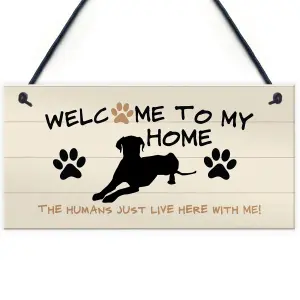 Funny Dog Sign Welcome Sign Dog Lovers Gift For Women Home Decor Animal Sign Pet Gifts