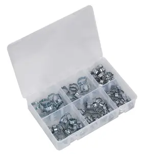 Sealey O-Clip Double Ear Assortment 140pc Zinc Plated AB044DE