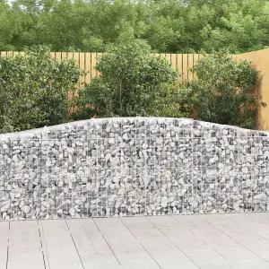 Berkfield Arched Gabion Baskets 6 pcs 400x50x80/100 cm Galvanised Iron