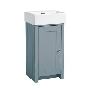 Newton 430mm Single Bathroom Vanity with Ceramic Basin Mineral Blue