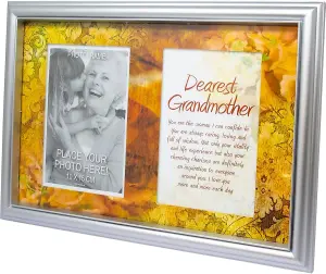 Personal Photo Frame With Stand Memory Picture Print Poem Wall Hanging Message Dearest Grandmother