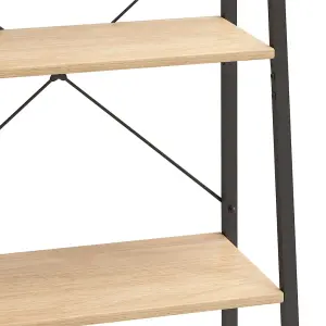 Berkfield 5-Tier Standing Shelf Light Brown and Black 56x35x174 cm