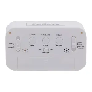 Digital Electric Alarm Tabletop Clock White