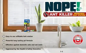 NOPE Ant Killer Syringe (2x10g) Baited Ant Gel Indoor & Outdoor Total Nest/s Eradication. Zero mess & refillable.