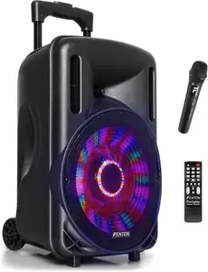 Fenton FT10LED Portable PA System With Bluetooth + Wireless Mic