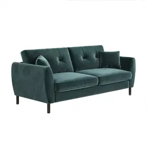 Solace+Co Ellison 3 Seater Velvet Sofa - Green