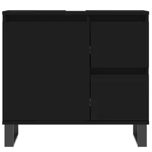 Berkfield Bathroom Cabinet Black 65x33x60 cm Engineered Wood