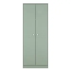 San Jose Ready assembled Contemporary Green Tall Double Wardrobe (H)1960mm (W)740mm (D)520mm