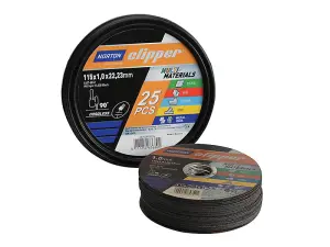 Norton Clipper Multi-Material Cutting Discs 115 x 22.23mm Tub of 25 CLI849154