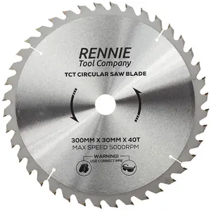 300mm x 40T TCT Circular Wood Saw Blade. Fits Bosch Makita Dewalt Circular Saws Etc