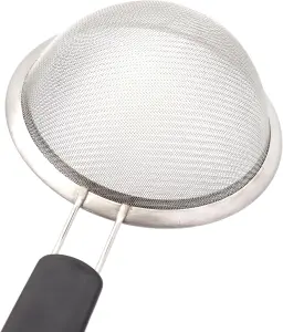 Buckingham Stainless Steel Fine Mesh Sieve Strainer 20 cm Black Handle