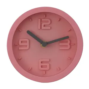 Interiors by Premier Elko Pink Finish Embossed Wall Clock