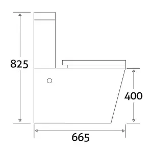 Danby Close Coupled Ceramic Toilet with Soft Close Seat, Quick Release Hinges & Includes Cistern