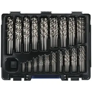 170-Piece HSS Drill Bit Set with Split Point Tips for Precision Drilling