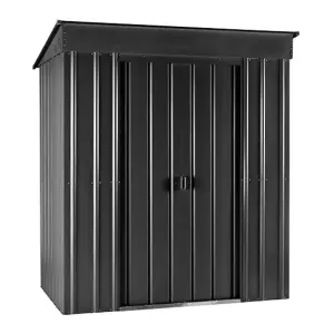 6 x 4 Pent Metal Garden Shed - Anthracite Grey (6ft x 4ft / 6' x 4' / 1.8m x 1.2m)