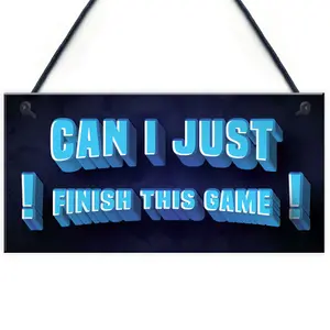 Neon Effect Blue Gaming Sign Funny GAMER GIFT Bedroom Man Cave Sign Son Gift