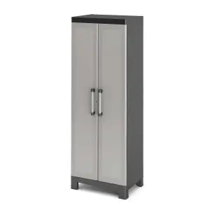 Form Links 4 shelf Black & grey Tall Utility Storage cabinet