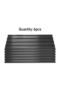 6 Pcs Steel Corrugated Building Roof Cladding Metal Roof Panels Charcoal Black  L 115cm W 45cm