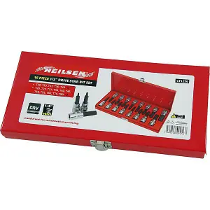 16 Piece Star Bit Socket Set 1/2 Inch Drive (Neilsen CT1256)