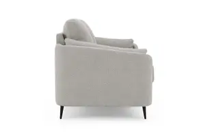 Jack 2 Seater Sofa With Metal Legs, Light Grey Boucle Fabric