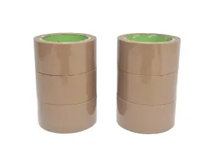 ActivaTape Pack of 6 - 48MM x 66M Brown Parcel Packing Tapes