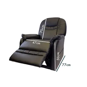 Dream Comfort Rise & Recline Chair - Black PU Leather