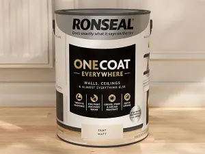 Ronseal KCB.7015103.22604.81 One Coat Everywhere Interior Paint Clay Matt 5 litre RSLOCECM5L