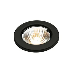 Luminosa Matt Black Downlight with Bridge, 12V 50W