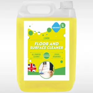 5L Floor & Surface Cleaner Lemon Multi Purpose Citrus 100:1 Concentrate 5 Litre