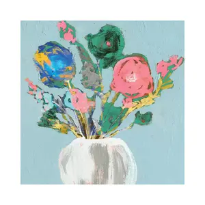 Fun Bouquet II by Jennifer Goldberger - Wrapped Canvas Painting 66.04cm H x 66.04cm W x 3.81cm D