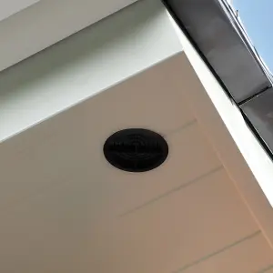 Pack of 10 Anthracite Grey Plastic 68mm Round Soffit Air Vents Push in Roof and Eave Circular Vents