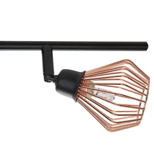 2 Light Spotlight Metal Bar Copper VOLGA