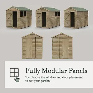 4LIFE Pent Shed 6x4 - 1 Window - 1 Window - Double Door