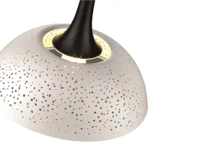 Luminosa Spring Dome Ceiling Pendant White, E27