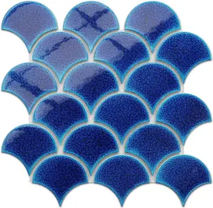 Mosaic sheet in ceramic on net 290mm x 285mm - Blue Sky