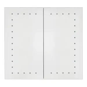 Frameless Double Door Mirrored Bathroom Cabinet with LED Lighting W 650mm x H 600mm