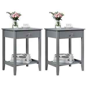 End Table Set Grey