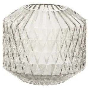 Interiors by Premier Brice Small Grey Glass Vase