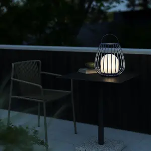 Nordlux Jim To-Go Outdoor Patio Terrace Metal Battery Powered Dimmable LED Light in Blue (H) 30.3cm