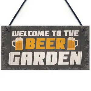 Red Ocean Novelty Garden Sign Funny Garden Accessories Home Decor Hanging Signs Man Cave Gifts