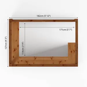 Mercia Painted 6 x 4ft Premium Pressure Treated Garden Bar (Installation Included)