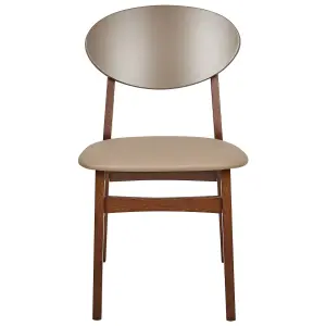 Set of 2 Dining Chairs AMERY Rubberwood Light Brown