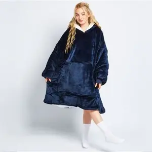 Navy Oodie Hooded Blanket