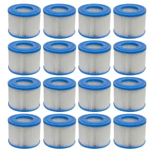 Dellonda Universal Inflatable Hot Tub/Spa Filter Cartridge 105x80mm Pack of 16