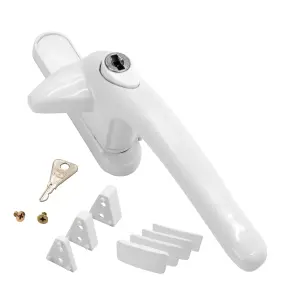 Universal Cockspur Window Handle Kit - Right, White/White