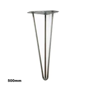 Oakcrafts - Antique Cast Iron Hairpin Leg - 500mm - Pack of 4 Legs