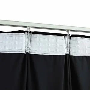 vidaXL Blackout Curtain with Hooks Velvet Black 290x245 cm